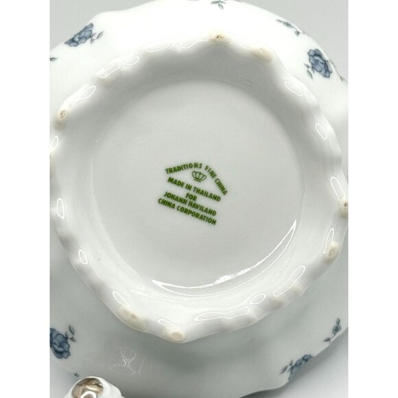 Johann Haviland Traditions Blue Garland Pattern Sugar Bowl With Lid Fine Porcela - Picture 4 of 12